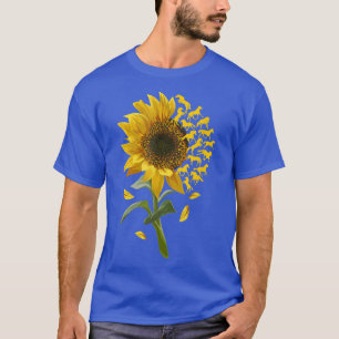 Mooie zonnebloempitten tegen paardenraces t-shirt