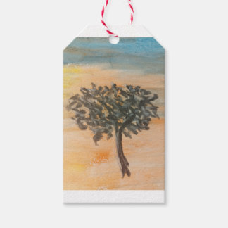 Mooie zonneboom cadeau label cadeaulabel