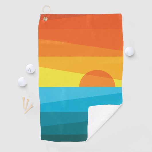 Mooie zonnebrand en Zee golven Golfhanddoek (Insitu)