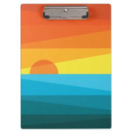 Mooie zonnebrand en Zee golven Klembord