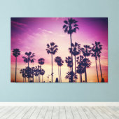 Mooie zonnepalmbuisdop canvas afdruk (Insitu (Houten vloer))