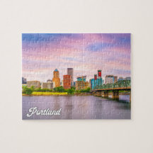 Mooie zonsondergang boven Portland, Oregon