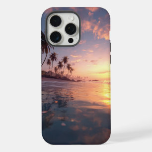 Mooie zonsondergang boven rustig water iPhone 15 pro max hoesje