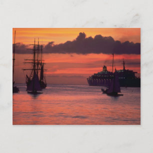Mooie zonsondergang: Bridgetown Harbour, Barbados Briefkaart