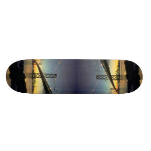 Mooie zonsondergang: Brug, San Francisco, Calif Skateboard