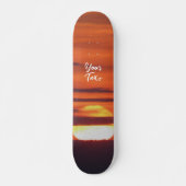 Mooie zonsondergang foto aangepaste tekst skateboard (Voorkant)