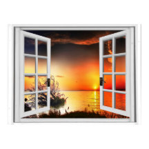 Mooie Zonsondergang Gezicht Nepraam