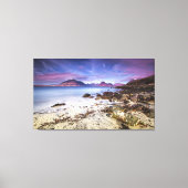 Mooie zonsondergang in Elgol Village Scotland Canvas Afdruk (Voorkant)