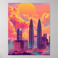 Mooie zonsondergang in Kuala Lumpur Maleisië