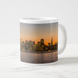 Mooie zonsondergang in San Francisco Extra Grote Beker
