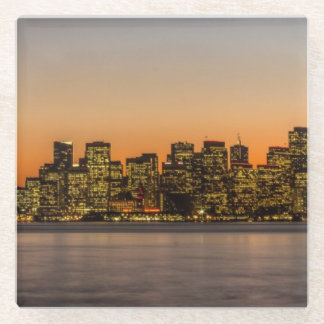 Mooie zonsondergang in San Francisco Glazen Onderzetter