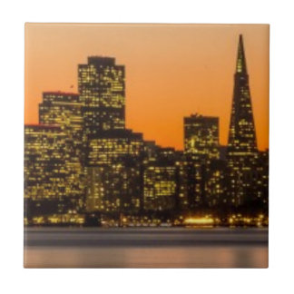 Mooie zonsondergang in San Francisco Tegeltje