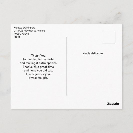 Mooie zonsondergang kustfoto dank u briefkaart (Achterkant)