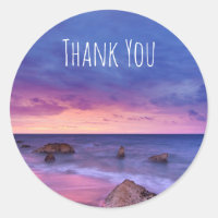 Mooie zonsondergang kustfoto dank u