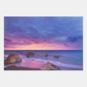 Mooie zonsondergang kustfoto inpakpapier vel (Voorkant)