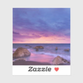 Mooie zonsondergang kustfoto sticker (Vel)