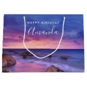 Mooie zonsondergang Kustfoto Verjaardag Groot Cadeauzakje (Voorkant)