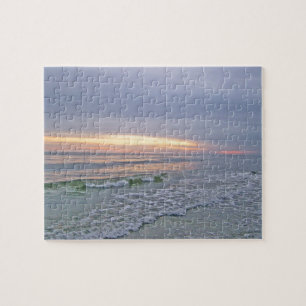 Mooie zonsondergang langs Oak Island Legpuzzel
