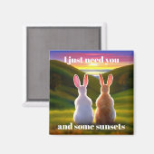 Mooie zonsondergang magneet (Voorkant / Achterkant)