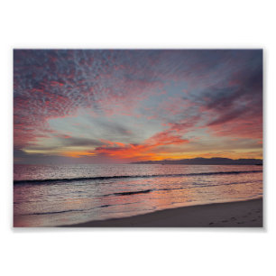 Mooie zonsondergang - Marina Del Rey, CA Foto Afdruk