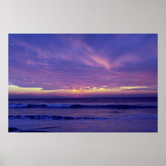 Mooie zonsondergang: Mission Beach, San Diego, Cal Poster (Voorkant)