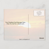 Mooie zonsondergang: Moorea, buitenrif, Tahiti Briefkaart (Achterkant)