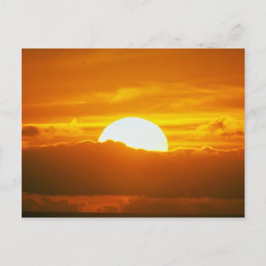 Mooie zonsondergang: Moorea, buitenrif, Tahiti Briefkaart (Voorkant)