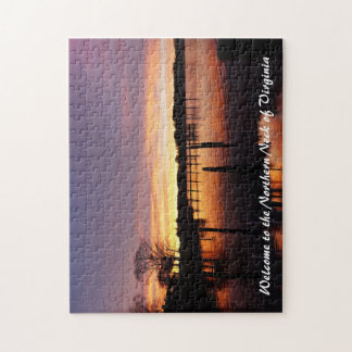 Mooie zonsondergang op Corrotoman rivier Legpuzzel