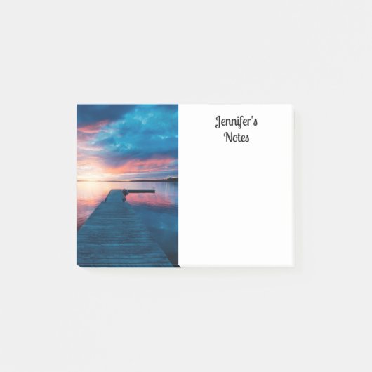 Mooie zonsondergang op een rustig meer post-it® notes (Voorkant)