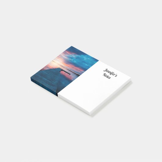 Mooie zonsondergang op een rustig meer post-it® notes (Schuin)