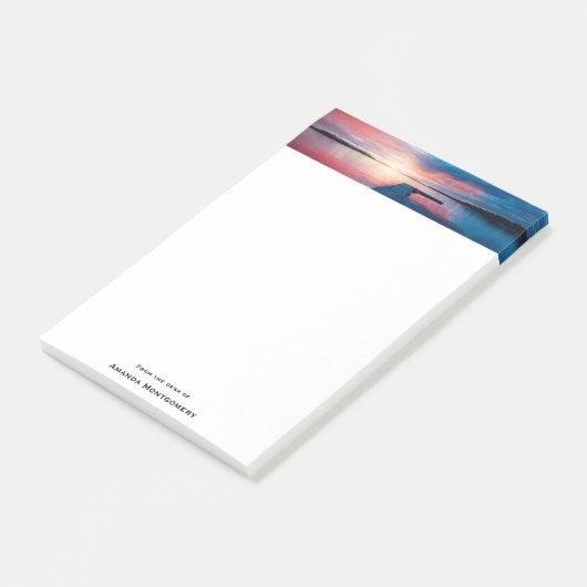 Mooie zonsondergang op een rustig meer post-it® notes (Schuin)