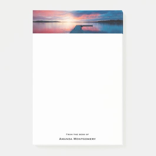 Mooie zonsondergang op een rustig meer post-it® notes (Voorkant)