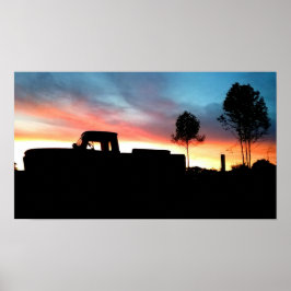 Mooie zonsondergang poster