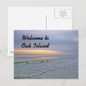 Mooie zonsondergang rond het eiland Oak Briefkaart (Voorkant / Achterkant)