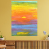Mooie zonsondergang tinten canvas afdruk (Insitu (Woonkamer))