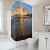 Mooie zonsondergang van de Beach Douchegordijn (In situ)