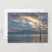 Mooie zonsondergang Zuid-Padre Briefkaart (Voorkant / Achterkant)