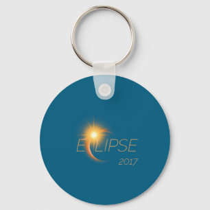 Mooie Zonsverduistering 2017 Grafisch Sleutelhanger