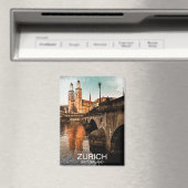 Mooie  Zürich Zwitserland City Uitzicht Magneet (Insitu (Vaatwasser))