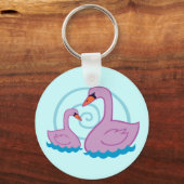 Mooie zwanen sleutelhanger (Voorkant)