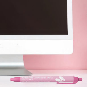 Mooie Zwangerschaps Verloskundige Bedrijf Roze Zwarte Inkt Pen