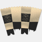 Mooie zwart en goud glitter bedankdoosjes (Ongevouwen)