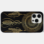 Mooie zwart gouden droom catcher mandala Case-Mate iPhone case (Achterkant (horizontaal))