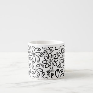 Mooie zwart-wit espressokopje espresso kop