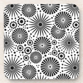 Mooie zwart-wit kurken onderzetter (Voorkant)