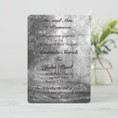 Mooie zwart-wit natuur bruiloft kaart (Staand voorkant)