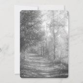 Mooie zwart-wit natuur bruiloft kaart (Achterkant)