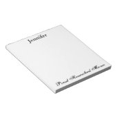 Mooie Zwart-Wit Trots Homeschool Mama Notitieblok (Schuin)