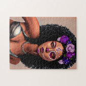 Mooie zwarte Afrikaanse dag van de dode kunst Legpuzzel (Horizontaal)