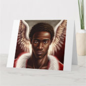 Mooie Zwarte Afrikaanse Engel  Kaart (Voorkant)